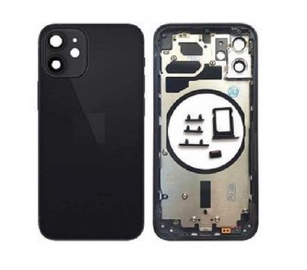 TAPA TRASERA PARA IPHONE 12 MINI NEGRO