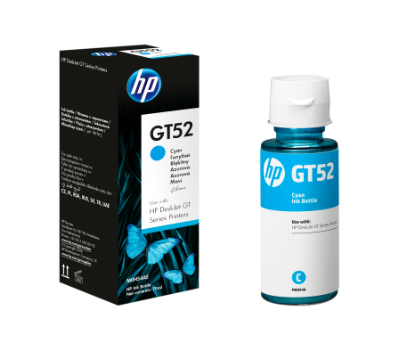 BOTELLA DE TINTA CIAN HP GT52