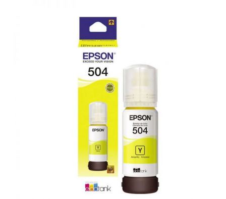 TINTA EPSON YELLOW 70ML T504 P/ EcoTank L1 4150 / L4260